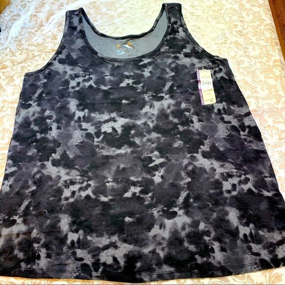 Terra & Sky Tank Top Camo Modal Rayon Fitted Sexy Soft Stretchy Sz 2X NWT - Picture 1 of 5